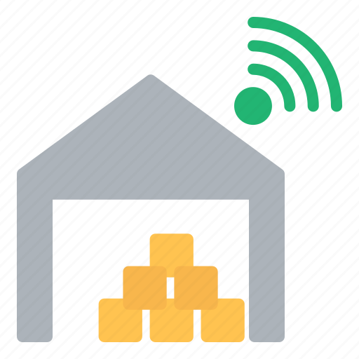 Warehouse, garage, internet, of, things, iot, wifi icon - Download on Iconfinder