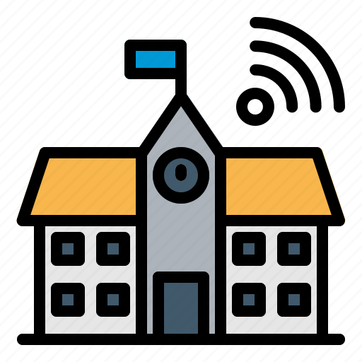 School, building, internet, of, things, iot, wifi icon - Download on Iconfinder