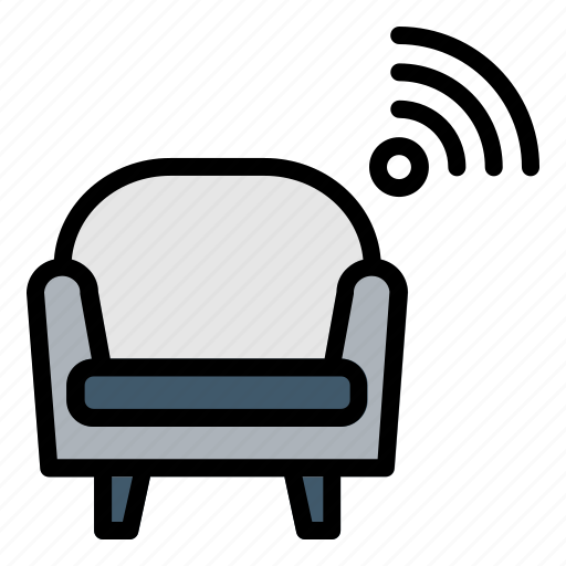 Sofa, couch, internet, of, things, iot, wifi icon - Download on Iconfinder