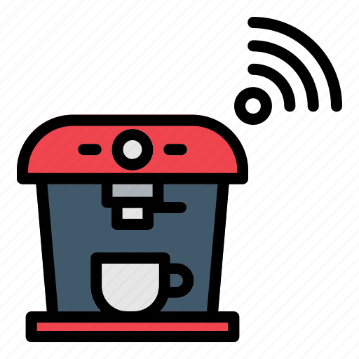 Coffee, machine, internet, of, things, iot, wifi icon - Download on Iconfinder