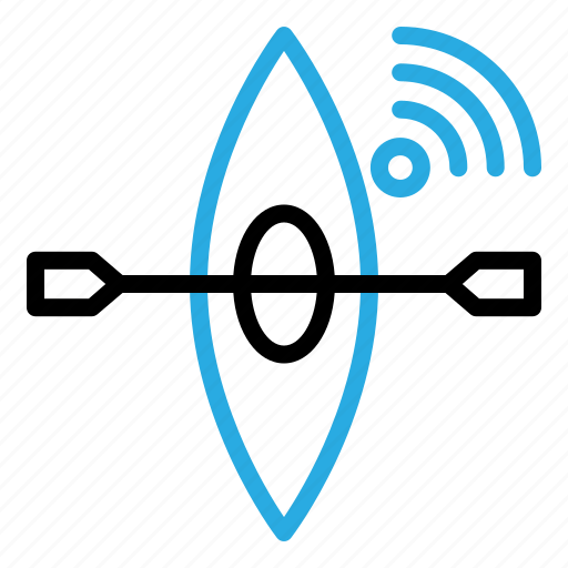 Kayak, sailing, internet, of, things, iot, wifi icon - Download on Iconfinder
