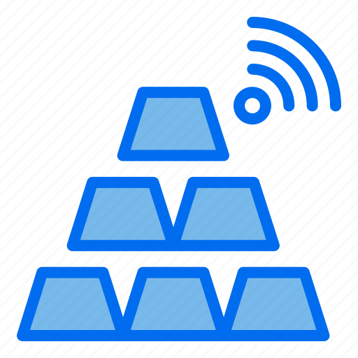 Gold, internet, of, things, iot, wifi icon - Download on Iconfinder