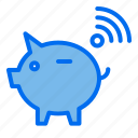bank, piggy, internet, of, things, iot, wifi