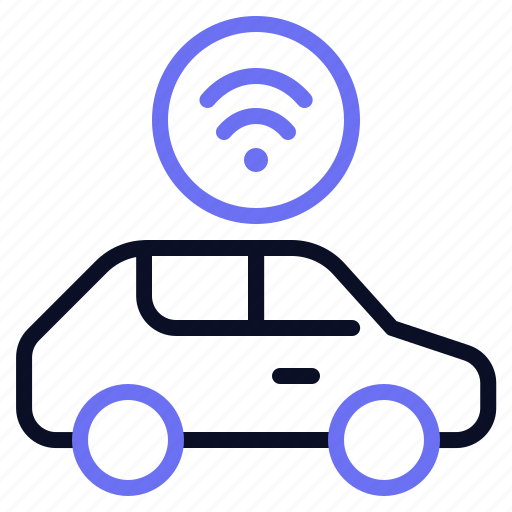 Connected, car, connection, communication, wifi, technology, connect icon - Download on Iconfinder