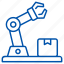 robot, arm, factory, production, box 