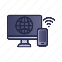 monitor, remote connection, smartphone, web, wifi