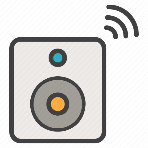 Wifi, music, audio, internet of things, electronic, loudspeaker, speaker icon - Download on Iconfinder