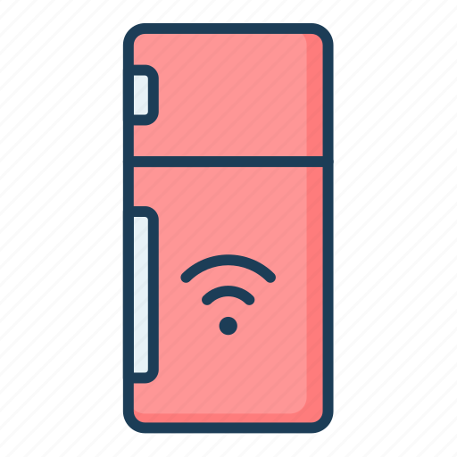 Refrigerator, smart, fridge, furniture, electronic, wifi, iot icon - Download on Iconfinder