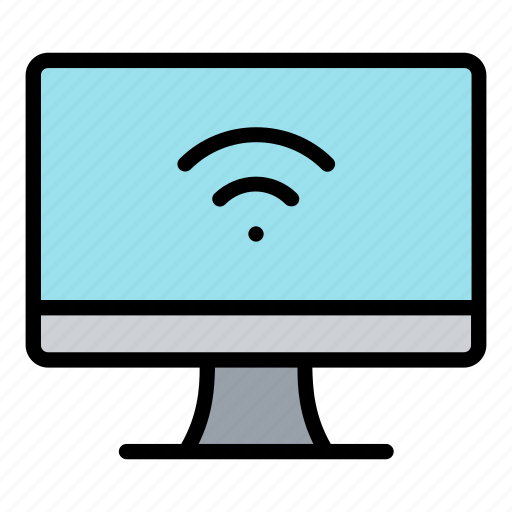 Computer, connection, wifi, monitor, internet of things icon - Download on Iconfinder