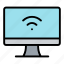 computer, connection, wifi, monitor, internet of things 