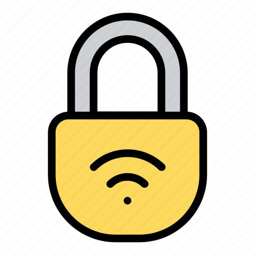 Padlock, secure, wifi, internet of things, lock, connection icon - Download on Iconfinder