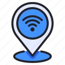 map, pin, wifi