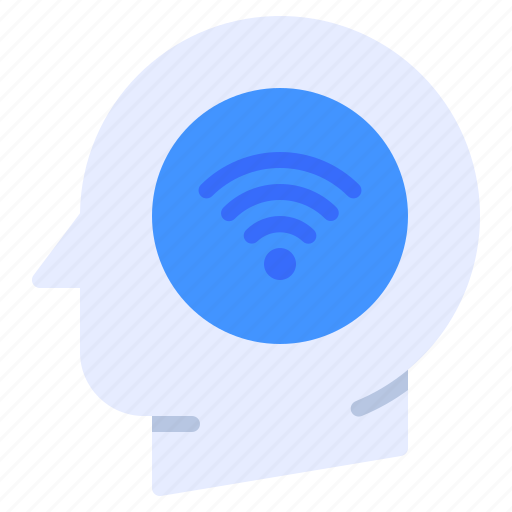 Head, internet, wifi icon - Download on Iconfinder