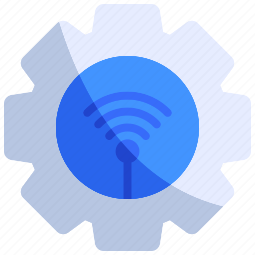 Gear, setting, wifi icon - Download on Iconfinder