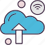 arrow, cloud, internet, things, wifi 