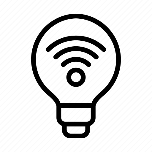 Internet of things, internet, iot, wireless, bulb, lamp, electronics icon - Download on Iconfinder
