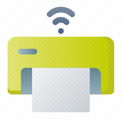 Printer, wifi, iot, paper, print, smart icon - Download on Iconfinder