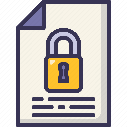 Document, security, blocked, password, padlock, protection, locked icon - Download on Iconfinder