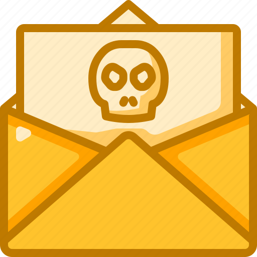 Blackmail, threat, alert, skull, message, envelope, security icon - Download on Iconfinder