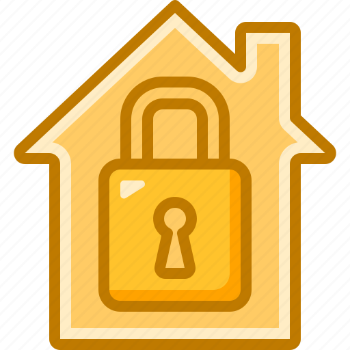 House, lock, security, padlock, insurance, secure, home icon - Download on Iconfinder