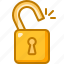 unlocked, padlock, tools, and, utensils, secure, security, lock 