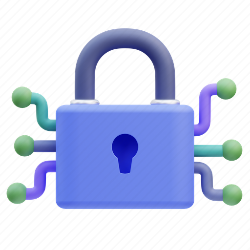 Padlock, lock, security, computer, internet, technology, protection 3D illustration - Download on Iconfinder