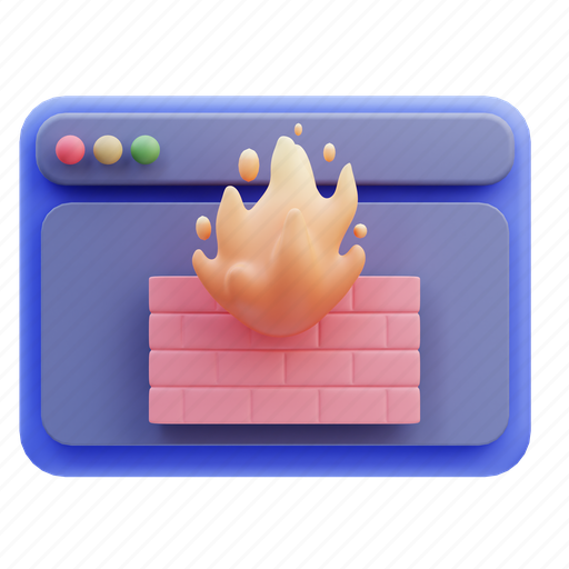 Firewall, safety, security, computer, internet, technology, protection 3D illustration - Download on Iconfinder
