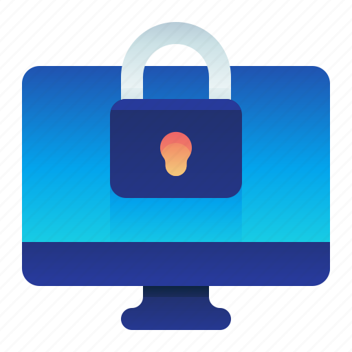 Computer, desktop, lock, privacy, protection icon - Download on Iconfinder