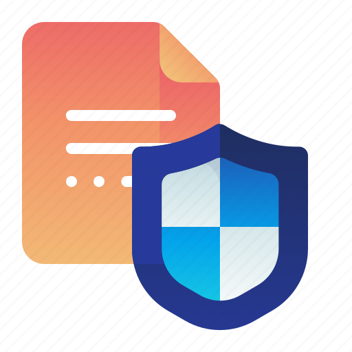 Document, file, privacy, protection, shield icon - Download on Iconfinder