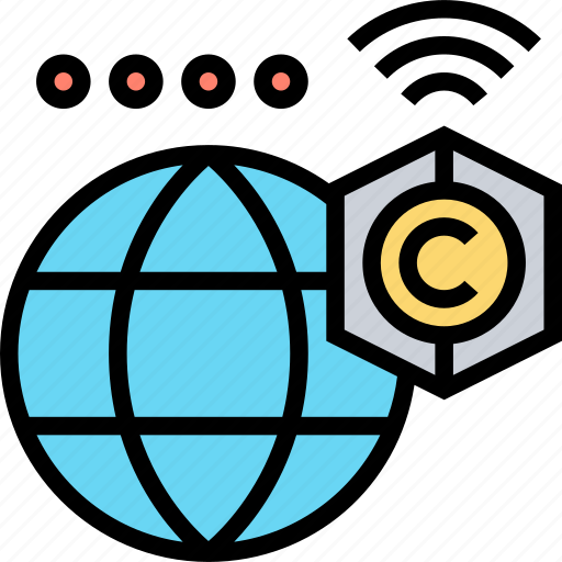 Copyright, secure, connection, protection, intellectual icon - Download on Iconfinder
