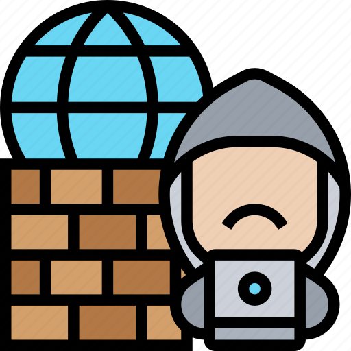 Firewall, protection, connection, hacking, threat icon - Download on Iconfinder