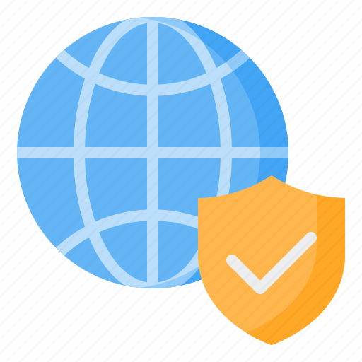 Internet, network, cyber, security, protection, globe, shield icon - Download on Iconfinder