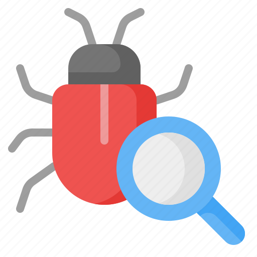 Virus, antivirus, bug, malware, scan, search, magnifying glass icon - Download on Iconfinder