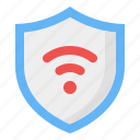wifi, signal, internet, vpn, shield, protection, security