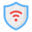 wifi, signal, internet, vpn, shield, protection, security 