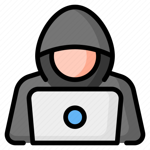 Hacker, hack, spyware, crime, avatar, laptop, computer icon - Download on Iconfinder