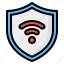 wifi, signal, internet, vpn, shield, protection, security 