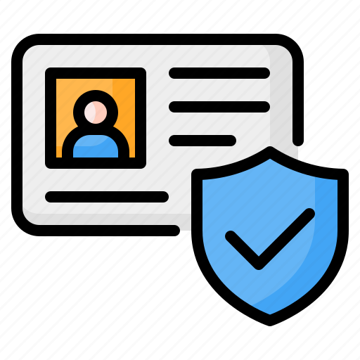 Id card, identity, identification, pass, card, shield, security icon - Download on Iconfinder