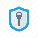 access, key, shield, unlock