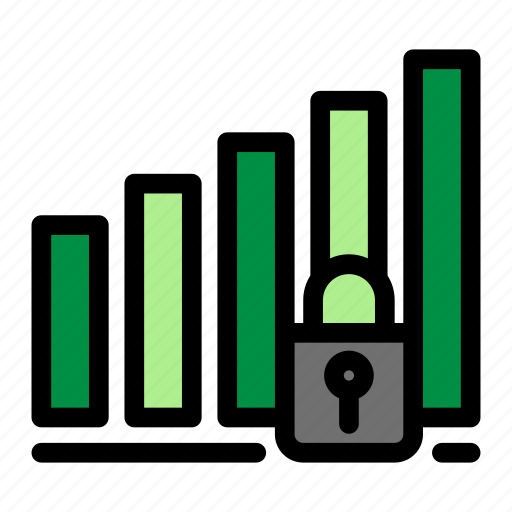 Locked, graph, chart, safety, security, protection, data icon - Download on Iconfinder