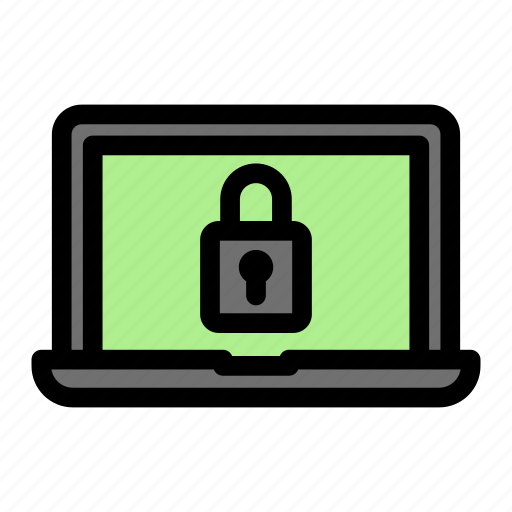 Laptop, notebook, computer, device, locked, safe, protection icon - Download on Iconfinder