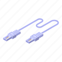 internet, lan, cable, isometric