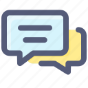 chat, comment, communication, discuss, message 