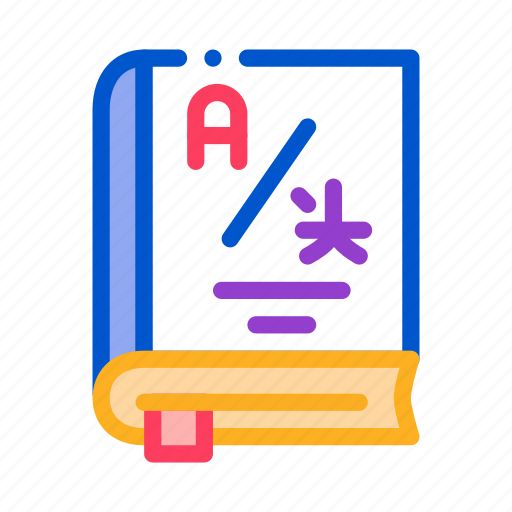 Book, dictionary, education, foreign, research, study, words icon - Download on Iconfinder