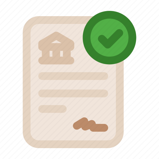 Contract, check, government, bonds icon - Download on Iconfinder