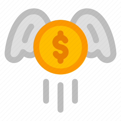 Money, flying, wings, angel, investor icon - Download on Iconfinder