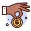 hand, coin, finance, business 
