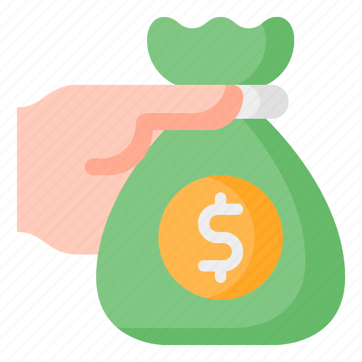 Capital, investment, invest, fund, budget, money bag, hand icon - Download on Iconfinder