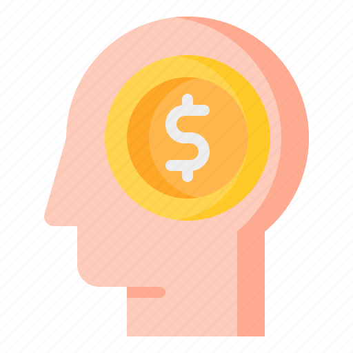 Mindset, mind, thinking, money, investment, oriented, head icon - Download on Iconfinder