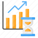 investment, time, duration, estimate, estimation, bar chart, hourglass